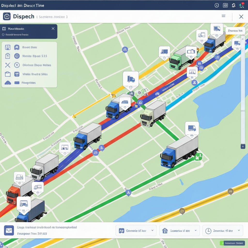 Real-time dispatch map